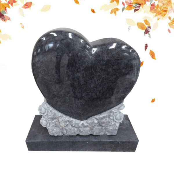 pierre tombale en forme de coeur