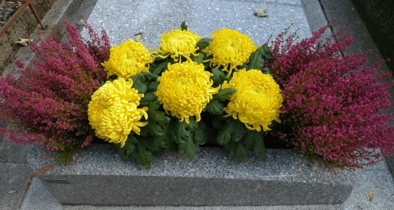 fleurs de pierre tombale