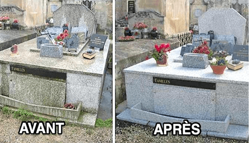 Comment nettoyer une vieille pierre tombale
