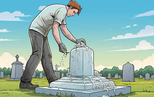 comment nettoyer une pierre tombale en marbre blanc？