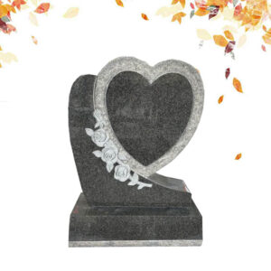 pierre tombale en forme de coeur