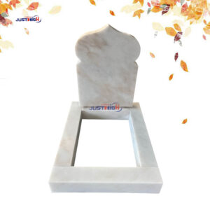 Pierre tombale en marbre blanc de style musulman