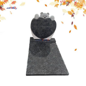 mass bleu granit coeur pierre tombale