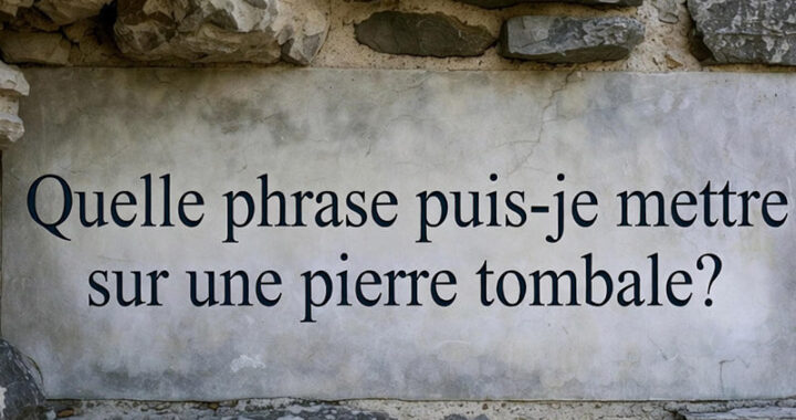 Quelle phrase puis-je mettre sur une pierre tombale