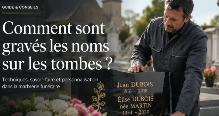 Comment sont gravés les noms sur les tombes
